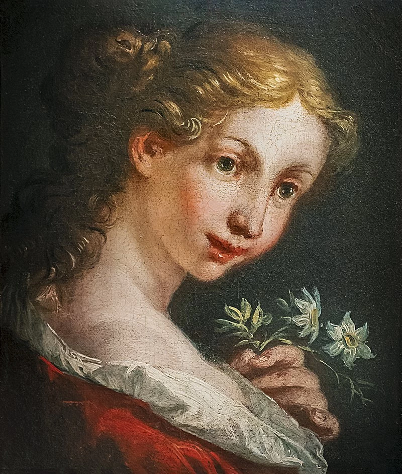 Giovinetta con fiori in mano - Ca' Rezzonico, Venezia